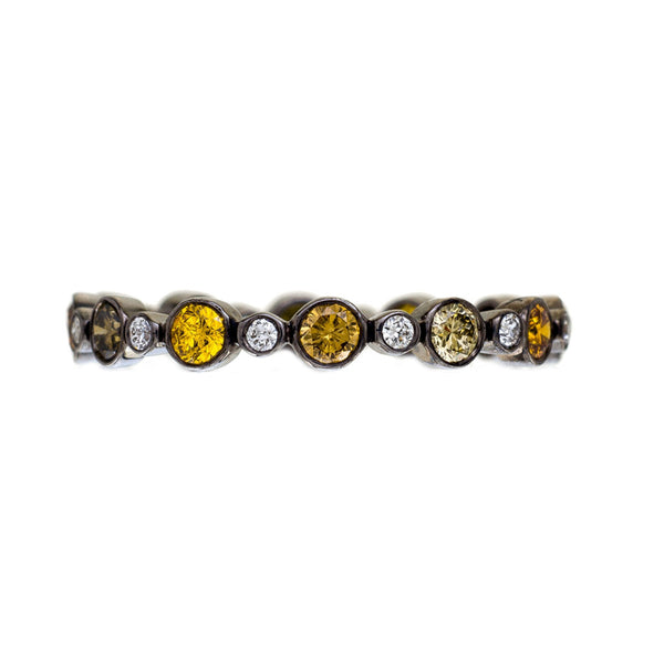 18K Gold Aurelia Multi-Color Diamond Stacking Ring - 1