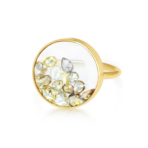 Core 16 Ring Yellow Rose-Cut - 2