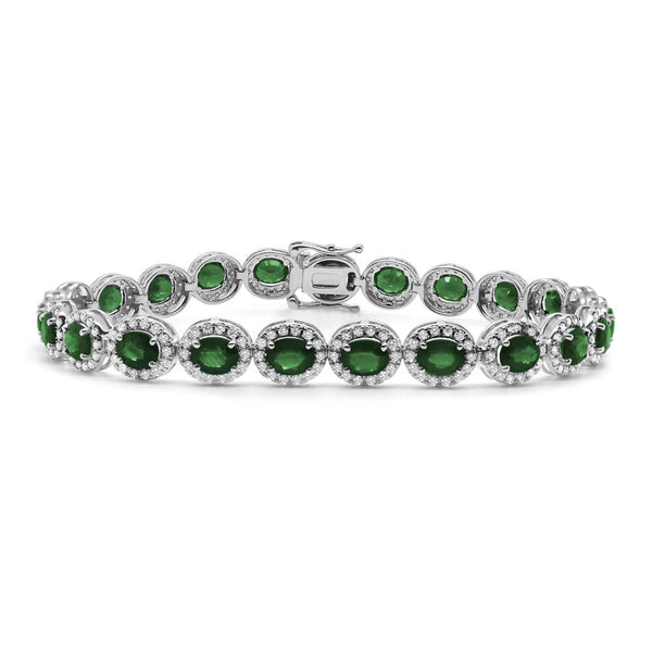 14K Gold Diamond & Emerald Bracelet - 1.73ct - 2