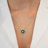 14K Gold Diamond & Malachite Medallion Necklace - 2