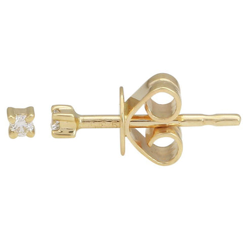 14k Gold & Diamond Stud Earrings - 0.04ct - 1