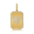 14k Gold & Diamond Heart Charm-0.26 ct - 3