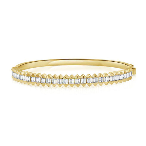 Baguette Diamond Channel Set Bangle - 1