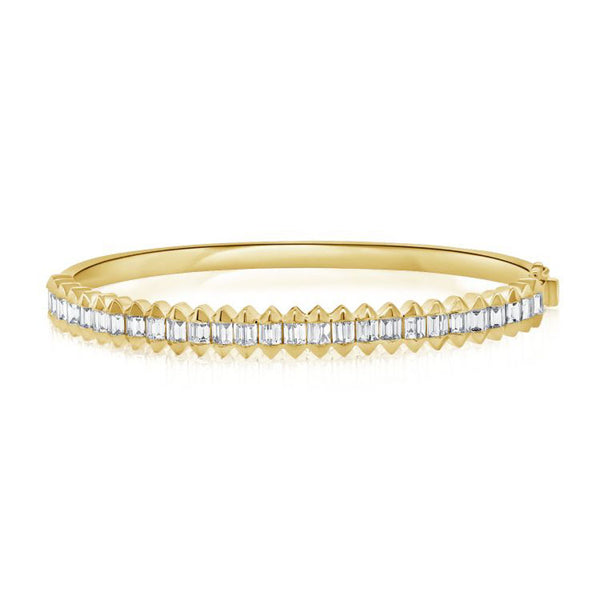 Baguette Diamond Channel Set Bangle - 1