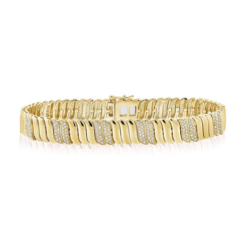 14K Gold & Diamond Bracelet - 0.95ct - 2