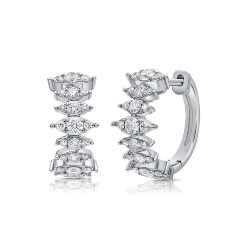 Diamond Huggie Earrings - 1