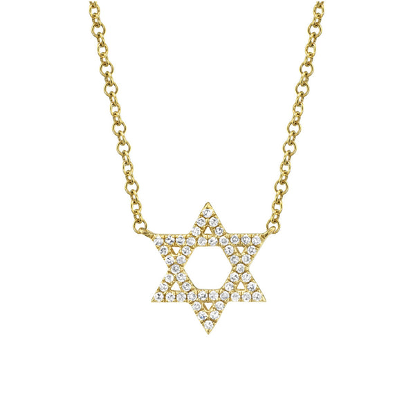 Kate 0.11ct Diamond Star Of David Necklace - 1