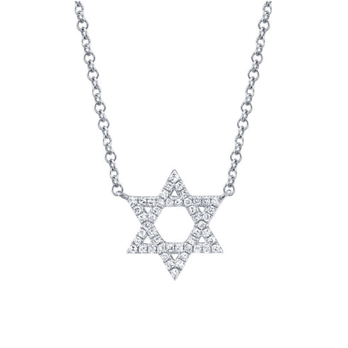 Kate 0.11ct Diamond Star Of David Necklace - 1
