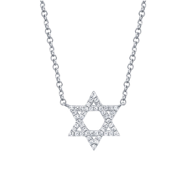 Kate 0.11ct Diamond Star Of David Necklace - 1