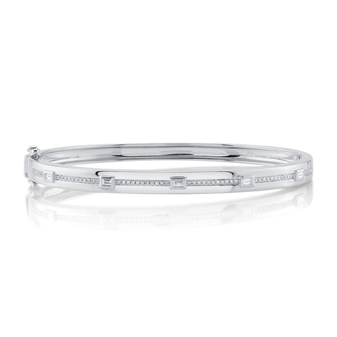 Kate 0.27ct Diamond Baguette Bangle - 1