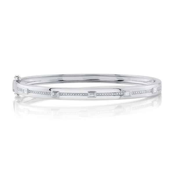 Kate 0.27ct Diamond Baguette Bangle - 1
