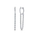 Diamond Huggie With Chain Earrings - 1