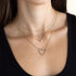 14k Prong Diamond Solitaire Bead Chain Necklace - 3