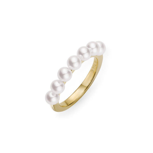 Akoya Cultured Pearl Ring in Yellow Gold - 1