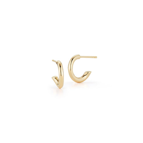Thoby 18K Tubular Huggie Earrings - 1
