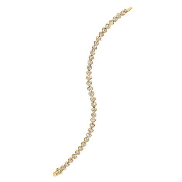 Heart Shape Diamond Tennis Bracelet - 2