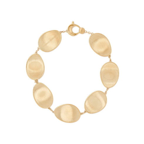 18K Yellow Gold Petal Bracelet, 7" - 1