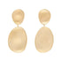 18K Yellow Gold Petal Earrings, 1.8" - 1