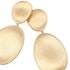 18K Yellow Gold Petal Earrings, 1.8" - 2