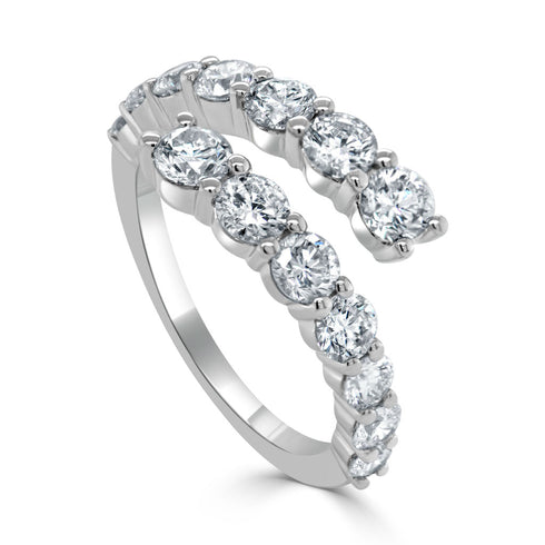 14K Gold & Diamond Crossover Ring - 1.97ct - 2