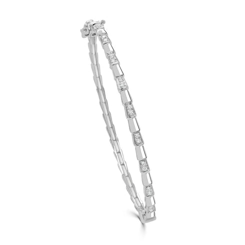 14K Gold & Diamond Bangle - 2