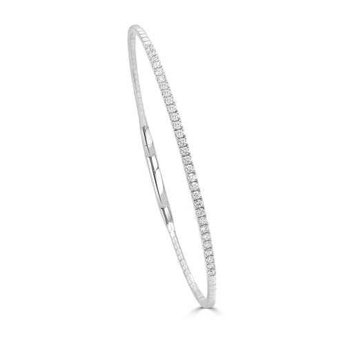 14K Gold & Diamond Flexible Bangle - 0.40ct - 2