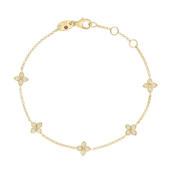 Roberto Coin Love by the Inch 5 Station Flower Bracelet - 2