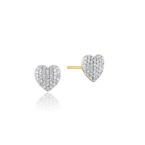 Micro Infinity Heart Stud Earrings - 1