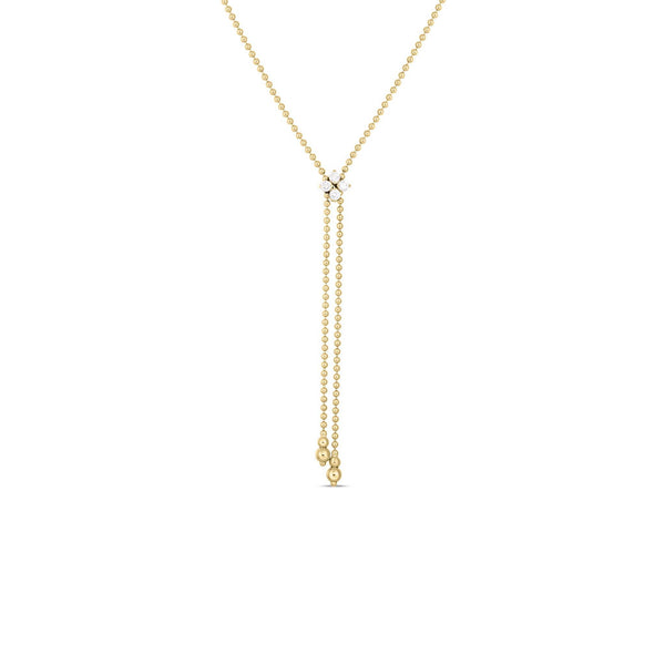 Love In Verona Diamond Flower Lariat Necklace - 1