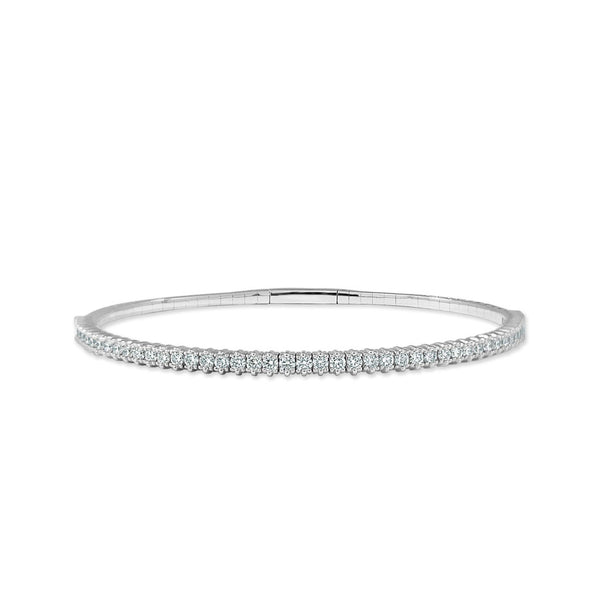 14k Gold & Diamond Flexible Bangle - 1.00ct - 2