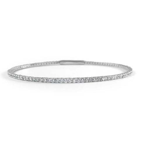 14k Gold & Diamond Flexible Bangle - 1.72ct - 2