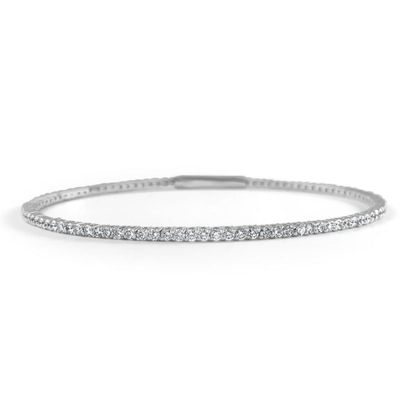 14k Gold & Diamond Flexible Bangle - 1.72ct - 2