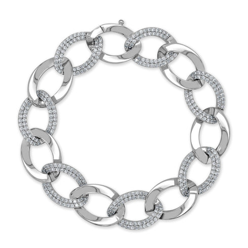 14K Gold & Diamond Link Bracelet- 2.58 ct. - 2