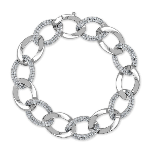 14K Gold & Diamond Link Bracelet- 2.58 ct. - 2