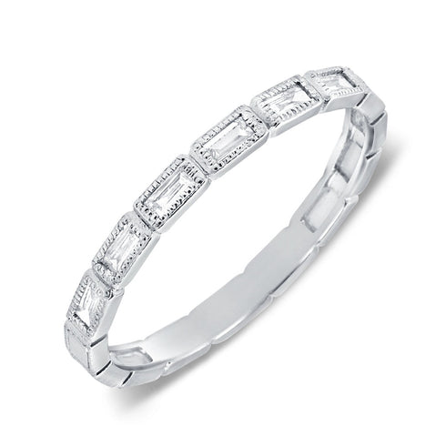 14k Gold & Baguette Diamond Ring - 0.20ct - 1