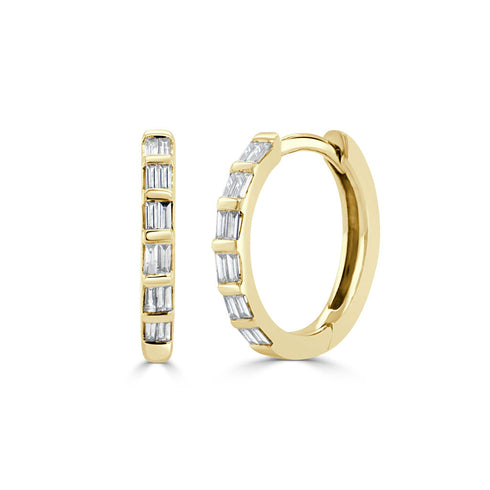 14K Gold Diamond Huggie - 0.11ct - 2