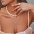 Bezeled Marquise Diamond Lariat 18k Yellow Gold - 2