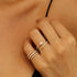 Diamond Pinky Coil Ring 18K Yellow Gold - 2