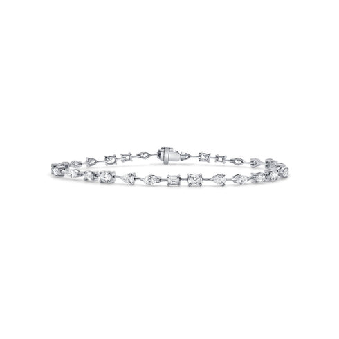 18K Gold Mixed Fancy Shape Bracelet - 3.09ct - 2