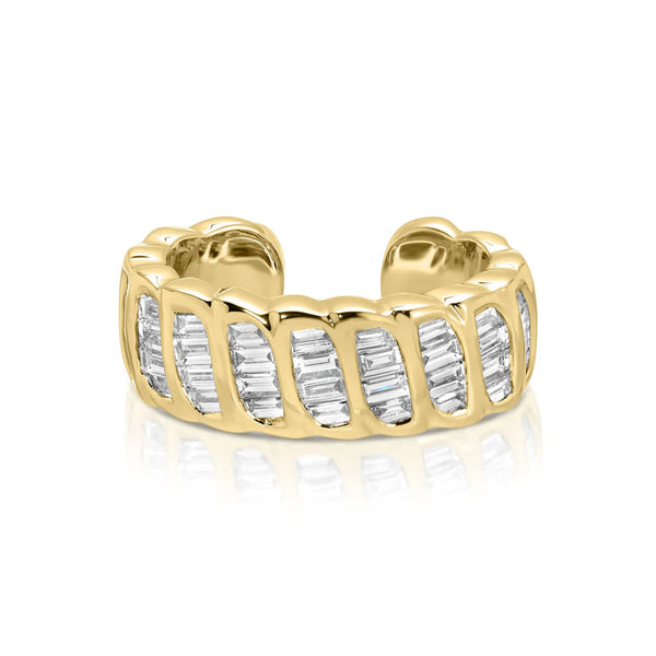Baguette Diamond Zoe Ear Cuff 18k Yellow Gold - 1