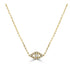 14k Gold & Diamond Evil Eye Necklace - 0.08ct - 1