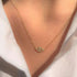 14k Gold & Diamond Evil Eye Necklace - 0.08ct - 2