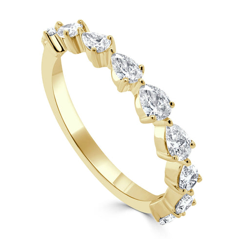 14k Gold & Pear-Shape Diamond Ring - 0.85ct - 1