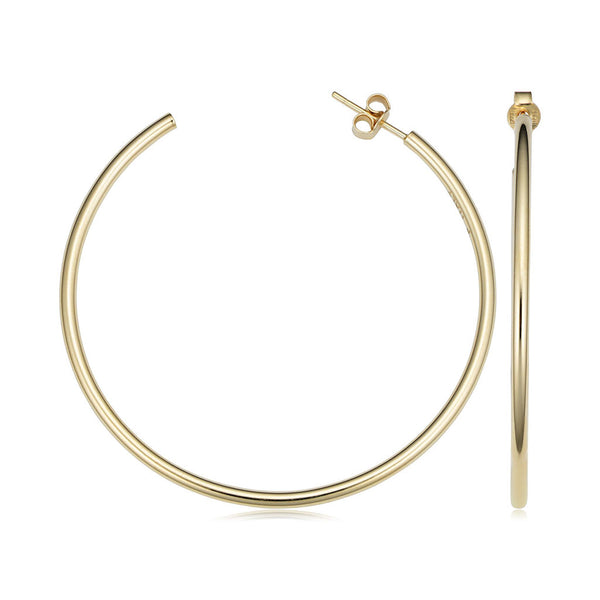 14k Gold Open Hoop Earrings - 2