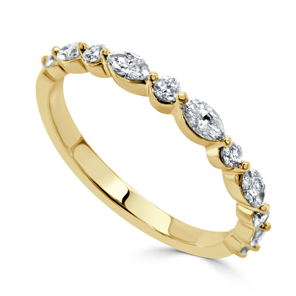 14k Gold & Marquise Diamond Ring - 0.50ct - 2