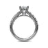 Handset French Pave Diamond Engagement Ring - 3