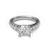 Handset French Pave Diamond Engagement Ring - 4
