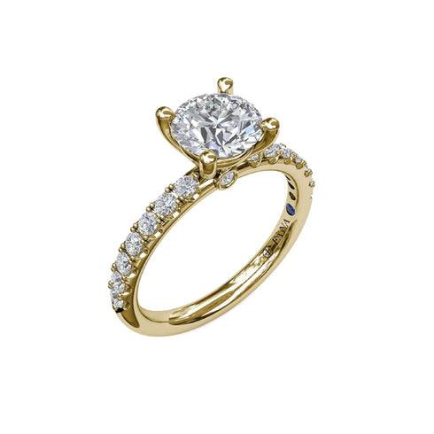 Classic Pave Round Cut Engagement Ring - 2