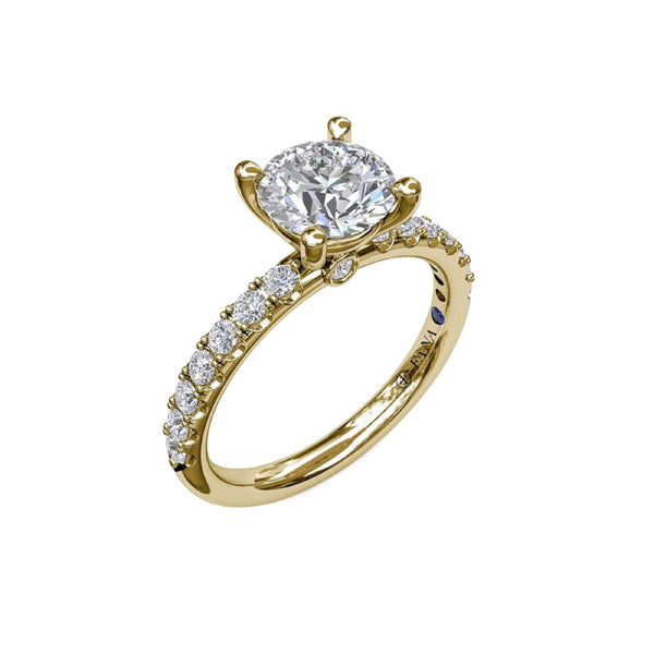 Classic Pave Round Cut Engagement Ring - 2