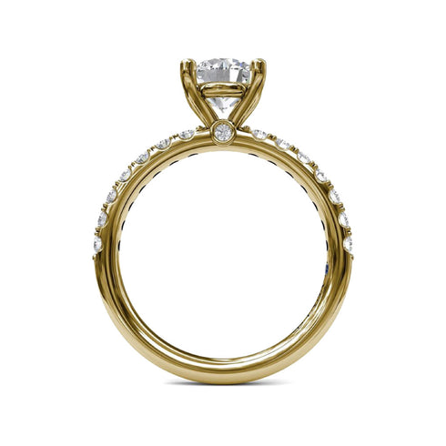 Classic Pave Round Cut Engagement Ring - 3